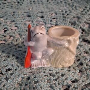 Ceramic Frog Toothpick Holder